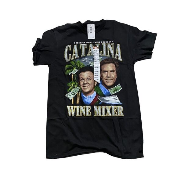 Spencerâs Catalina Step Brothers Wine Mixer Graphic Tee ShirtâSzâSmallâNWT - Picture 2 of 3